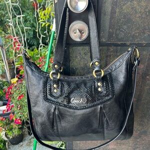 Vintage Coach Ashley black sequins satchel bag
